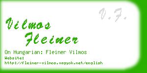 vilmos fleiner business card